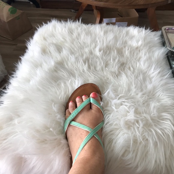 MERONA light green suede sandal - Picture 4 of 4